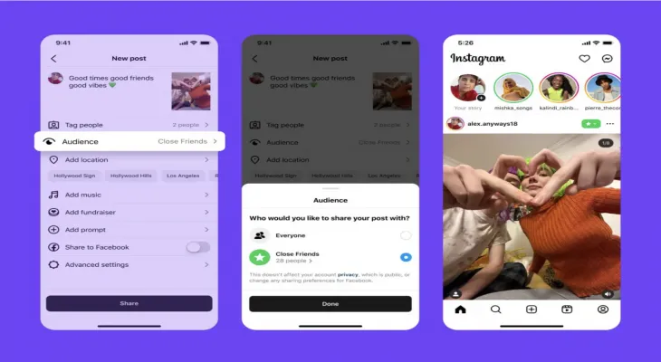 Fitur 'Close Friends' Hadir di Feed dan Reels Instagram